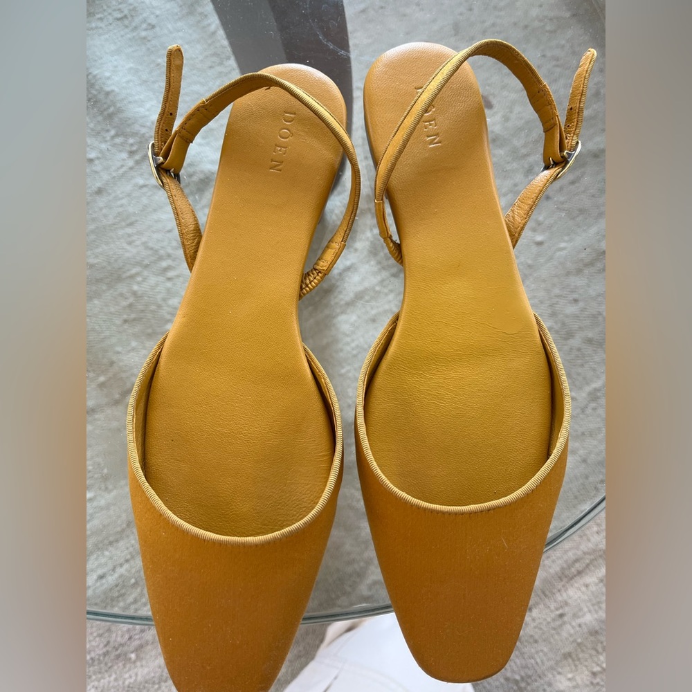 Dôen Golden Satin Flats